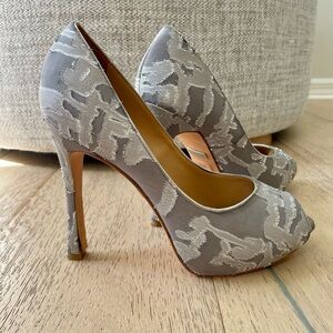 Badgley Mischka Silver Heels
